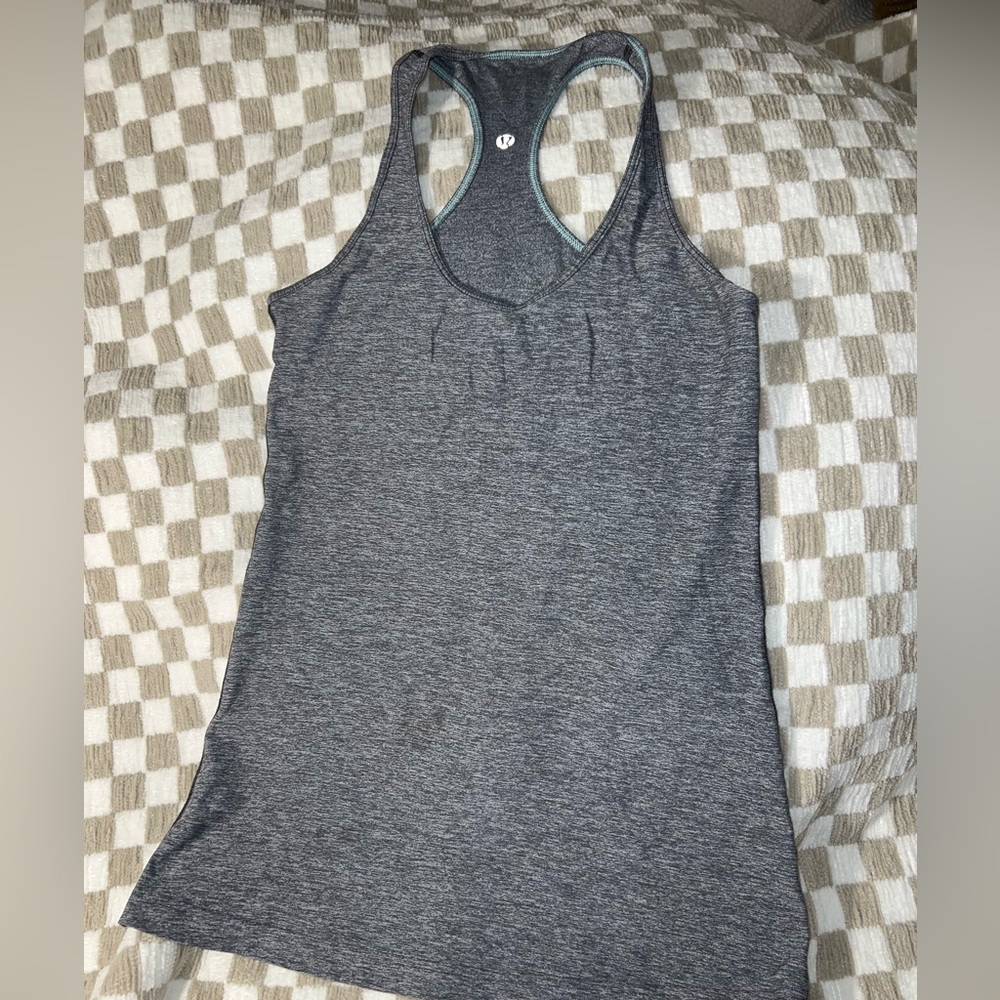 lululemon athletica Charcoal Racerback Muscle Tee